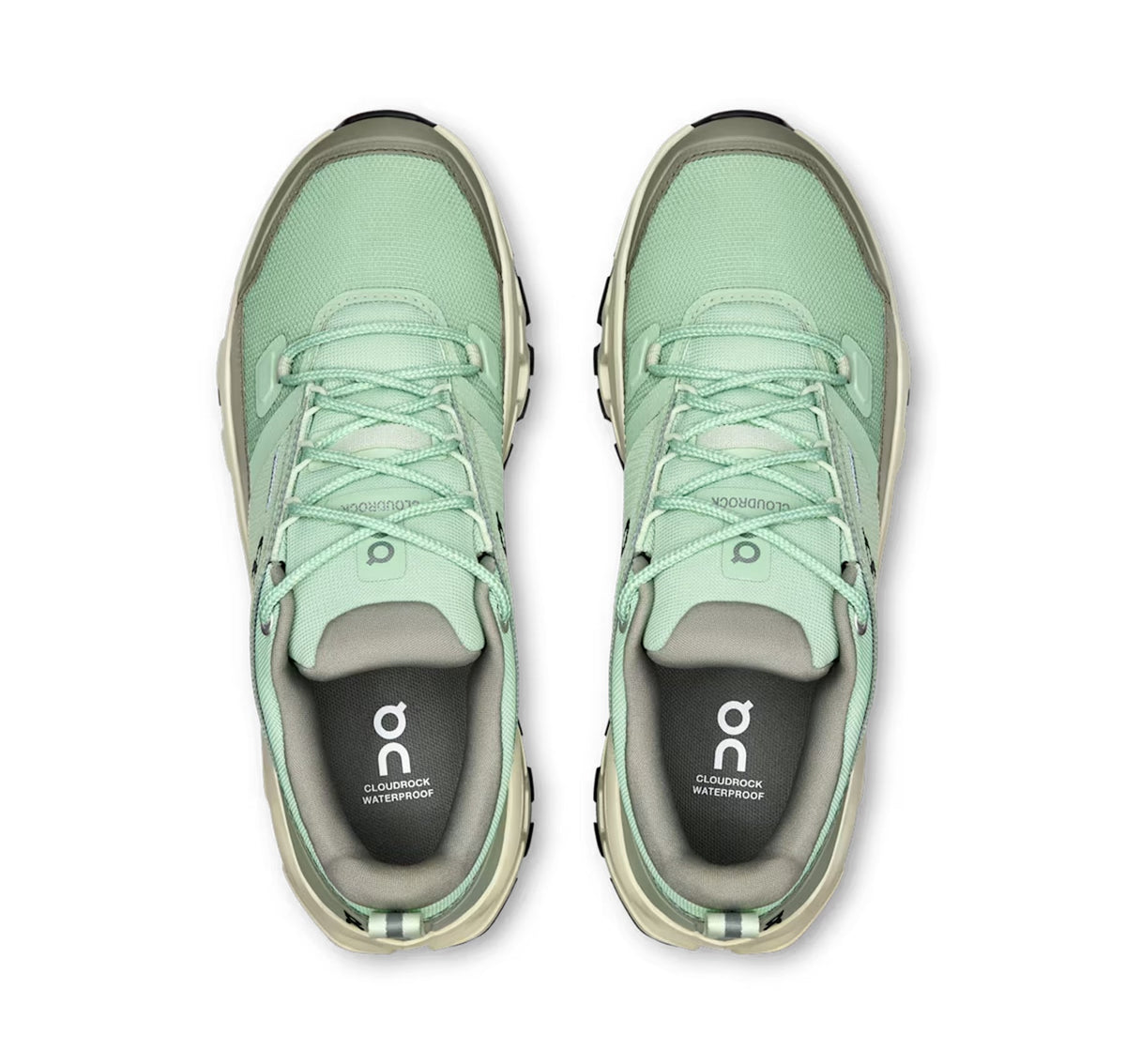 On Women's Cloudrock Low Waterproof Mineral/Aloe Hiking Shoes